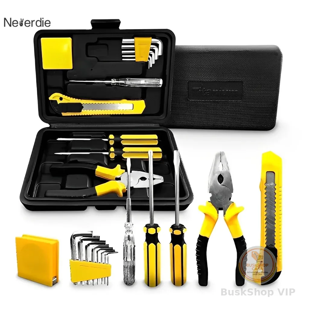 Kit Jogo De Ferramentas Com Maleta 12 Peças Titanium