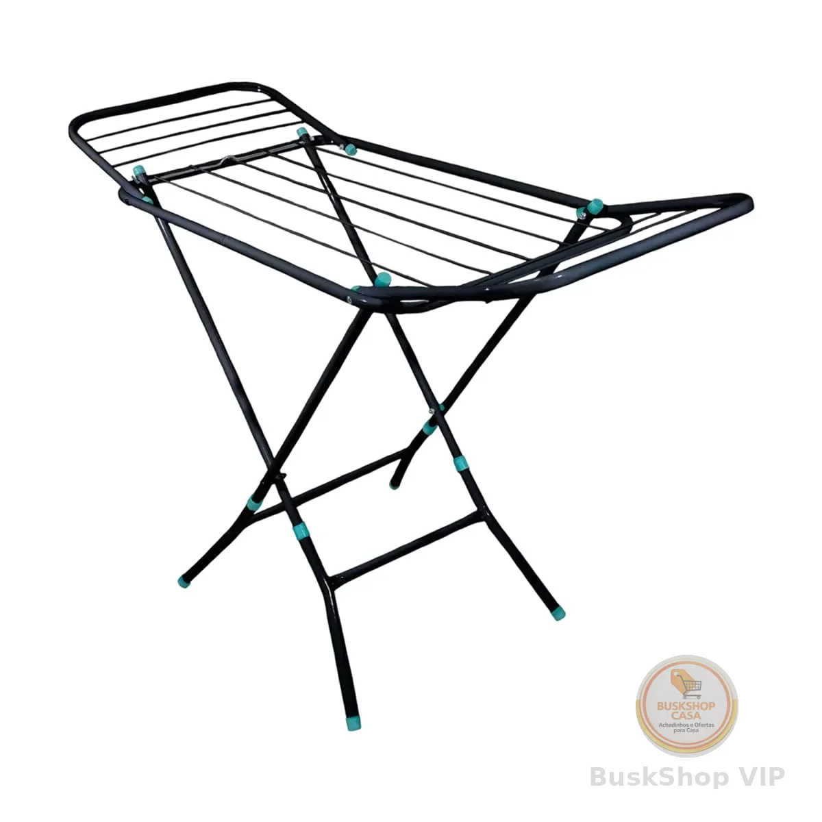 Varal de chão Dobravel em Aço Reforçado Slim com Abas Retrátil Não Enferruja Suporta 30 kg de Roupas Úmidas Ideal para Casa Apartamento e Lavanderia