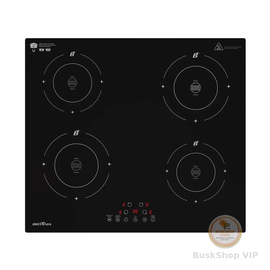 Cooktop 4 Bocas de Indução Britânia BCTE40A