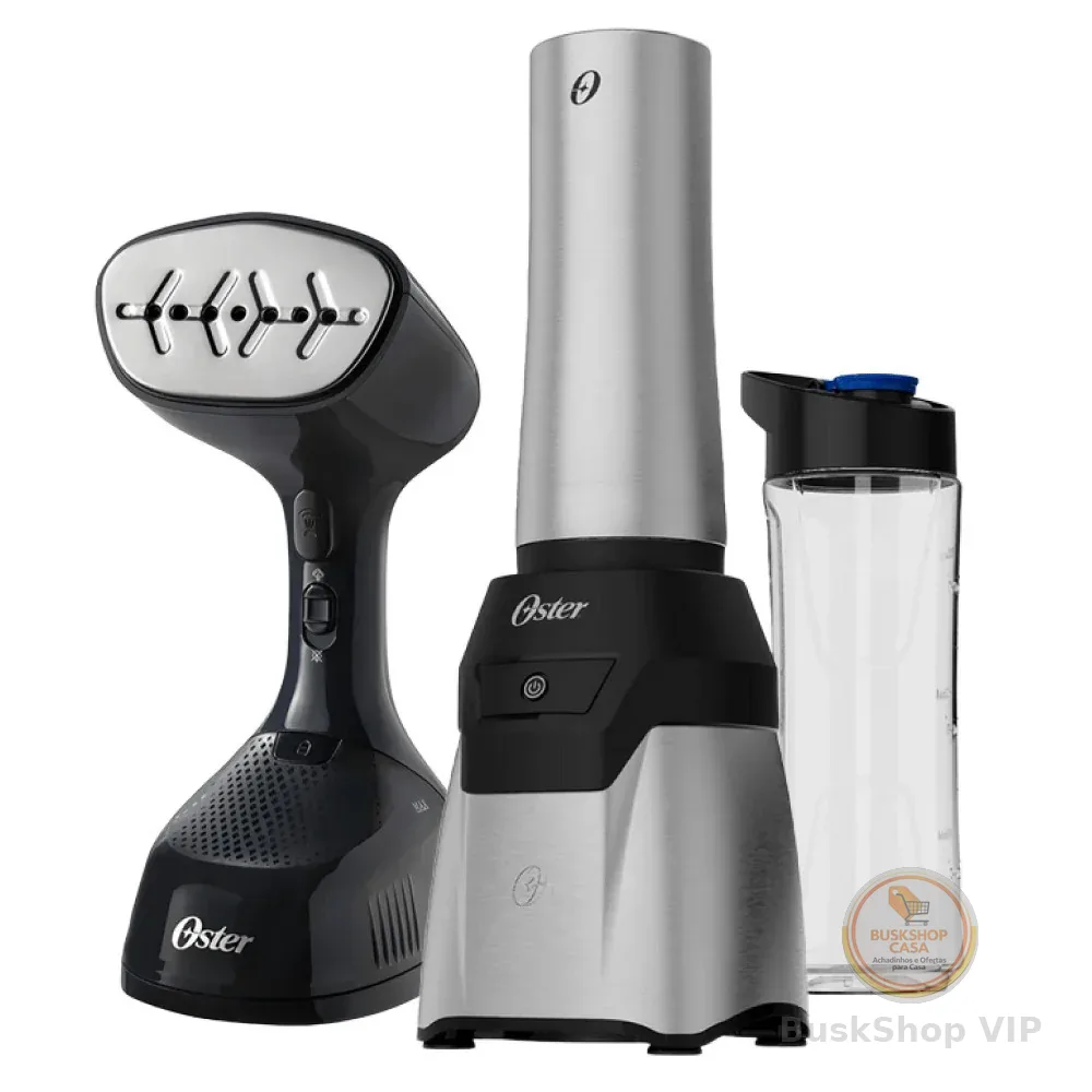 Kit Blender Power Inox e Passadeira a Vapor Oster