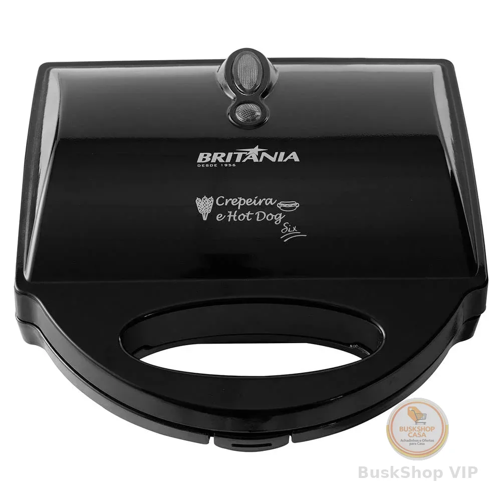 Crepeira, Crepeira Six, 6 crepes, Preto, 220v, Britânia