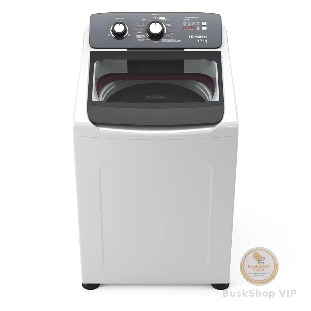 Máquina De Lavar Mueller 17Kg Automática com Ultracentrifugação e Ciclo Rápido Branca MLA17 127V