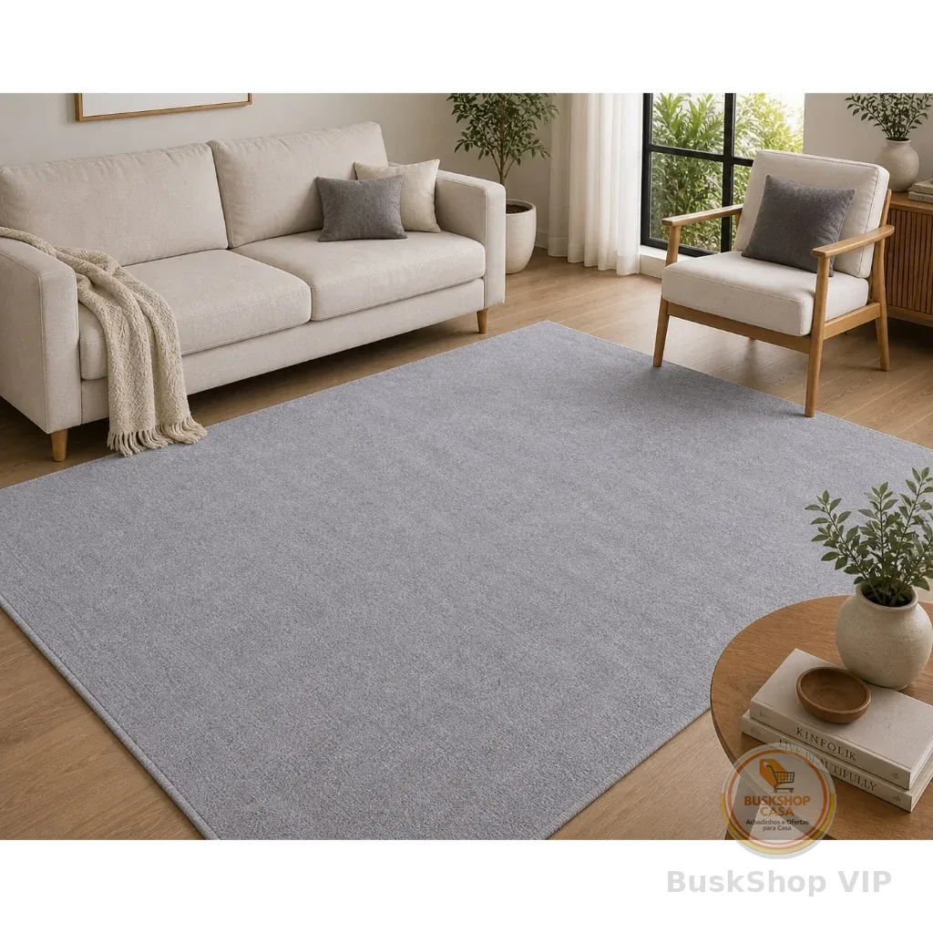 Tapete Jacquard Cinza Ardósia Sala Quarto Escritório Com Antiderrapante Boho Decorativo Sofisticado
