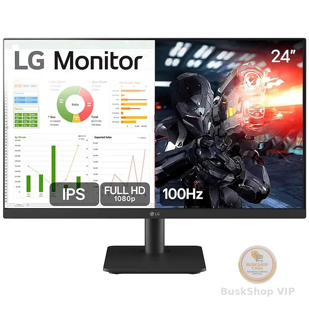 Monitor LG Gamer 24" 100Hz 5ms Full HD - 24MS500-B