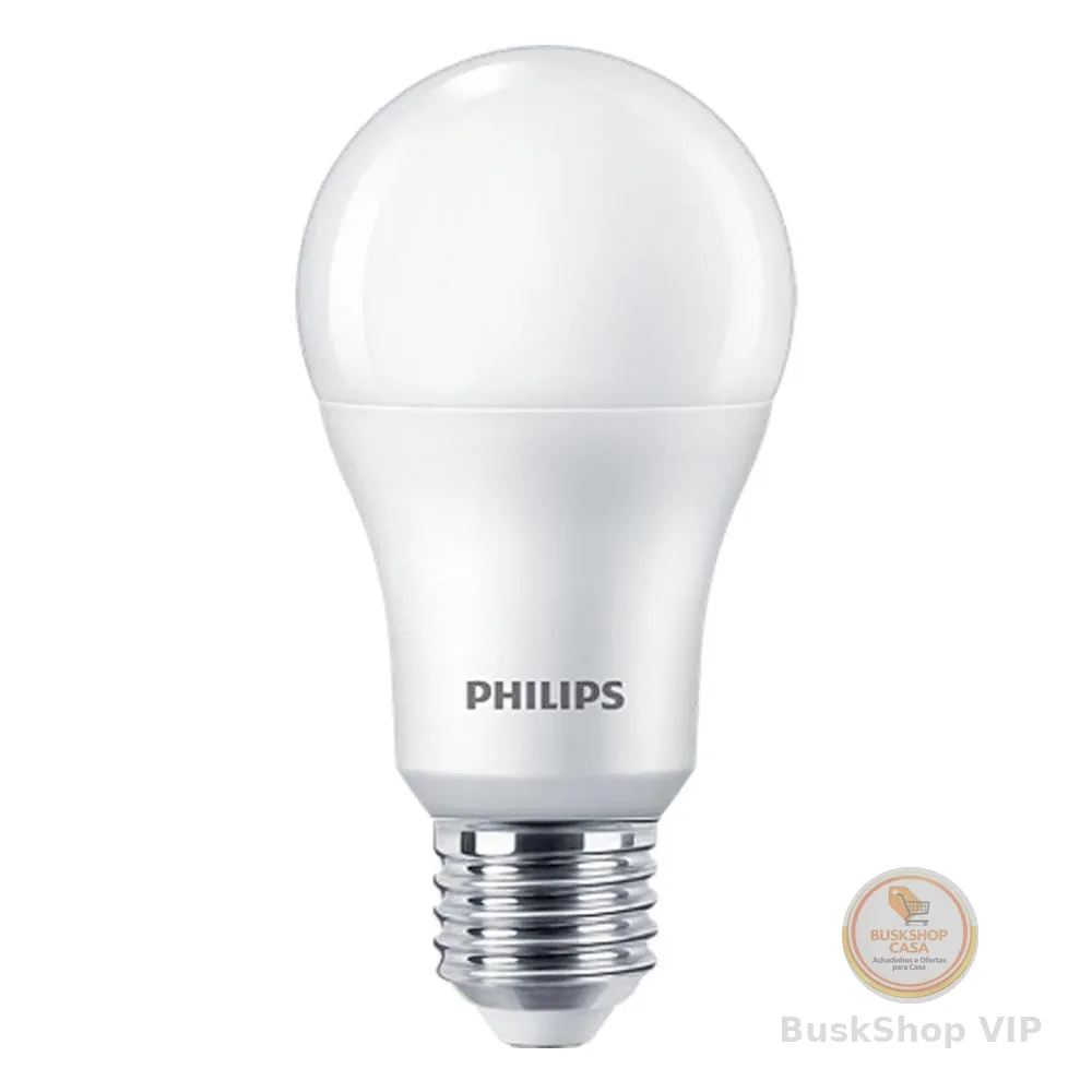PHILIPS LEDBulb Lâmpada Led Base E27, Branco (Quente), Bivolt (100-240 V), 9 W