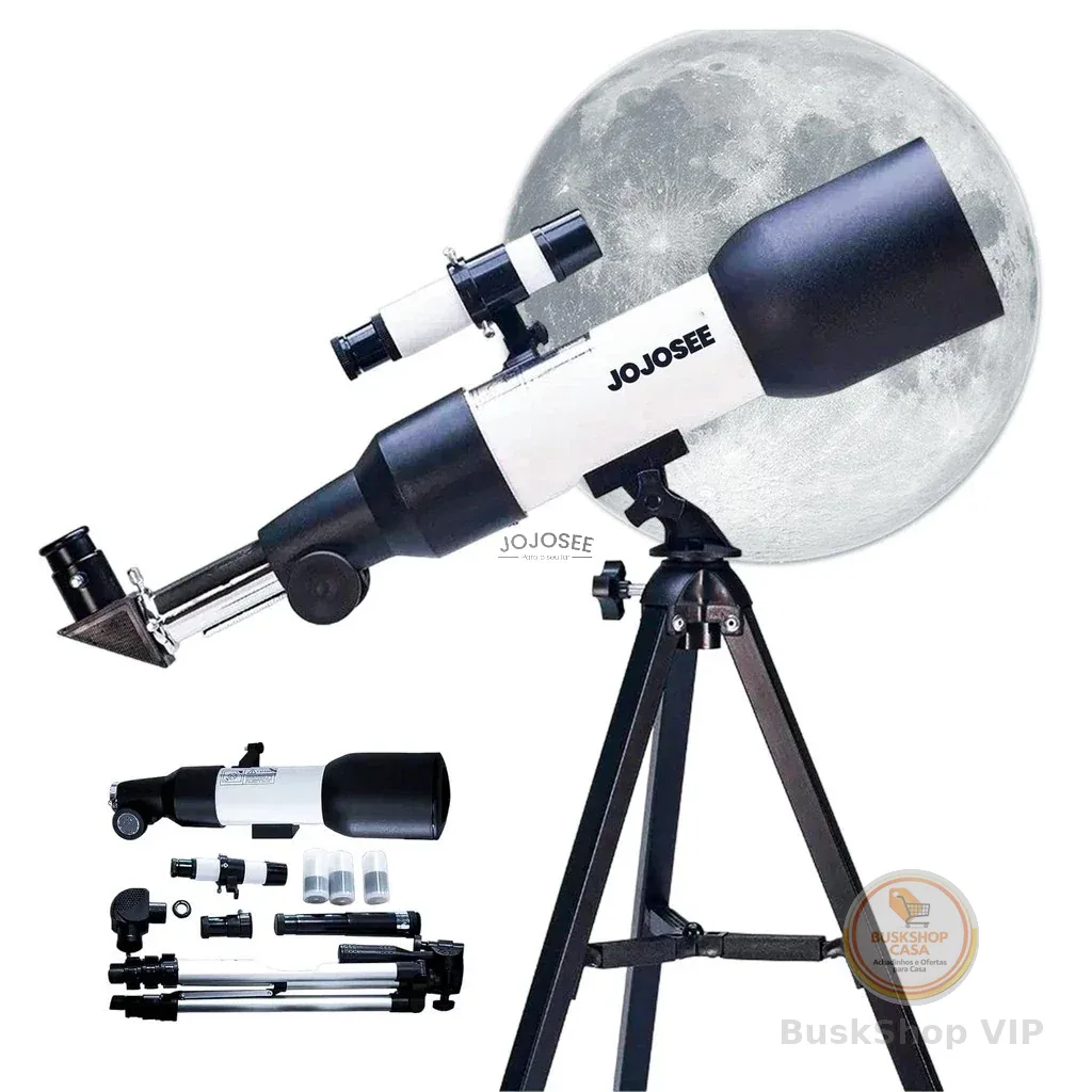 Telescópio Astronômico Profissional Luneta COM TRIPE 38CM Abertura de 60mm Lentes H20 mm H6mm