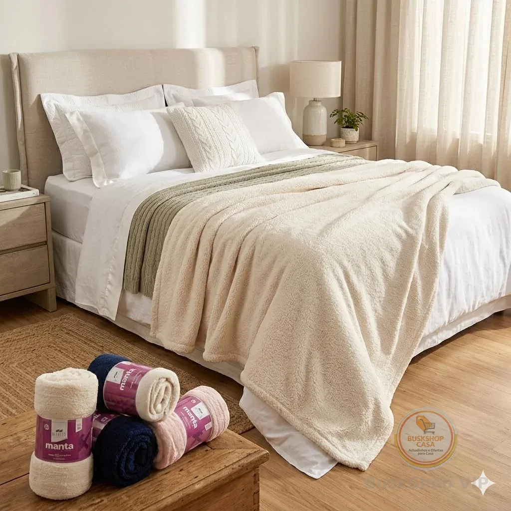 Manta Casal Microfibra DI FATTO Extremamente Macio e Antialérgica Com 180cmx220cm- Cobertor Casal Microfibra Premium Di Fatto – Ideal para Noites Frias e Relaxantes- Sofá Poltrona Cama e Viagens