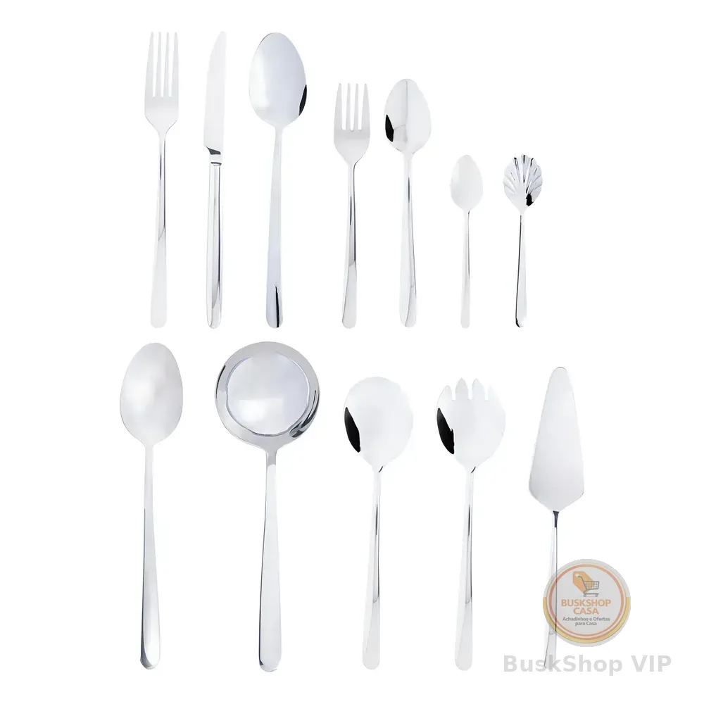 Faqueiro Wolff Viena 54 Peças Aço Inox Serve 6 Pessoas Premium