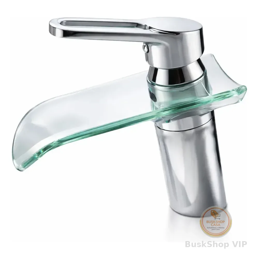 Torneira Monocomando Cascata Em Vidro U Bali Baixa Cromado Brilhante