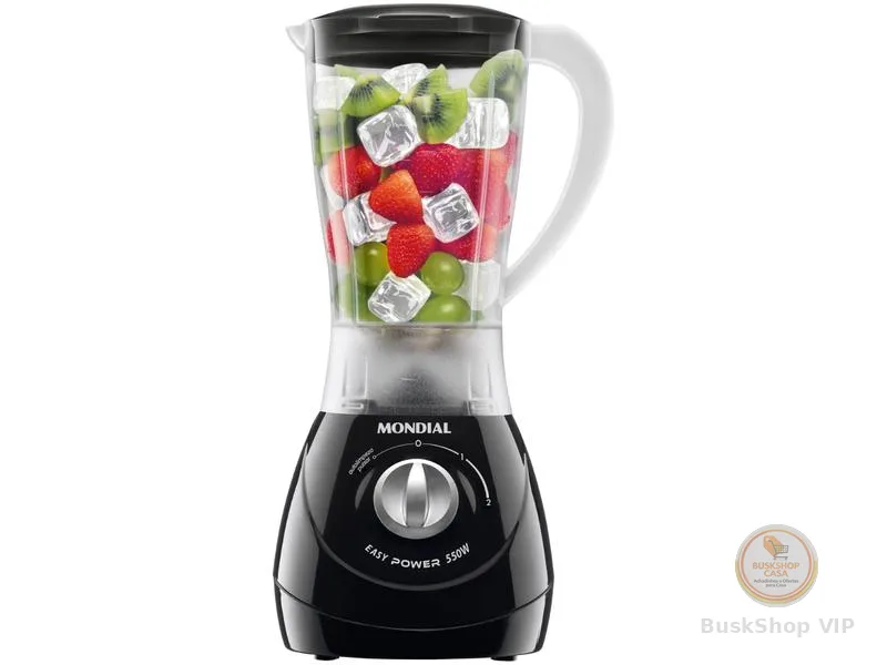 Liquidificador Mondial Easy Power L-550-W Preto 2 Velocidades 550W