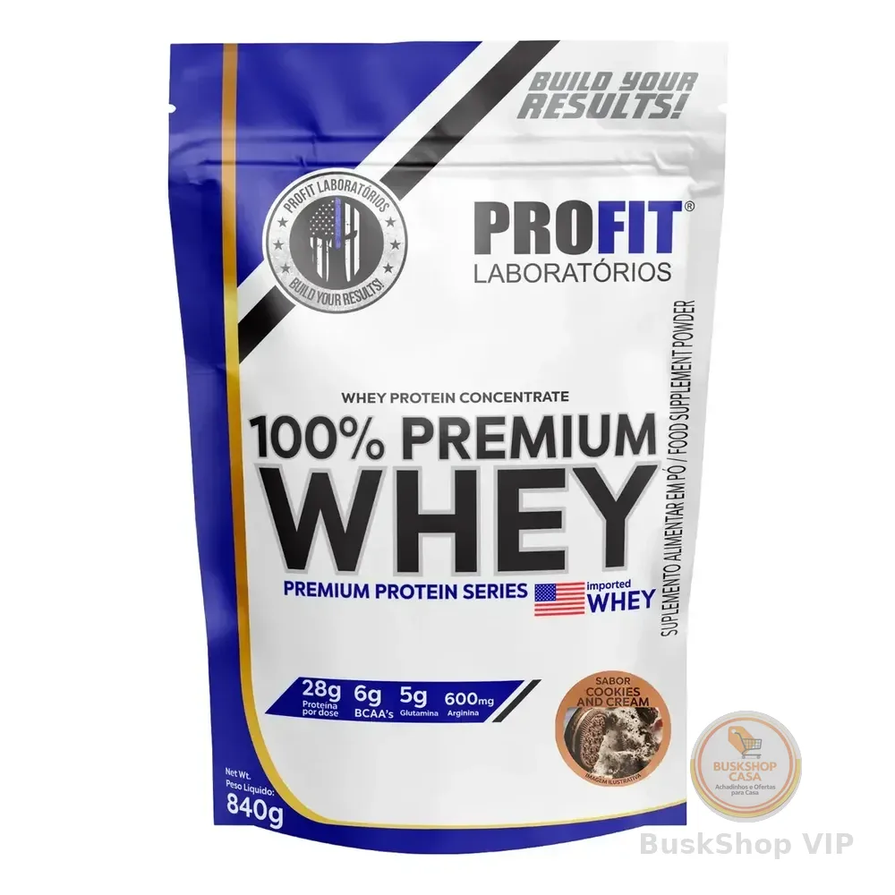Whey Protein 100% Concentrado Premium 840g Profit Sabor Cookies Cookies And Cream