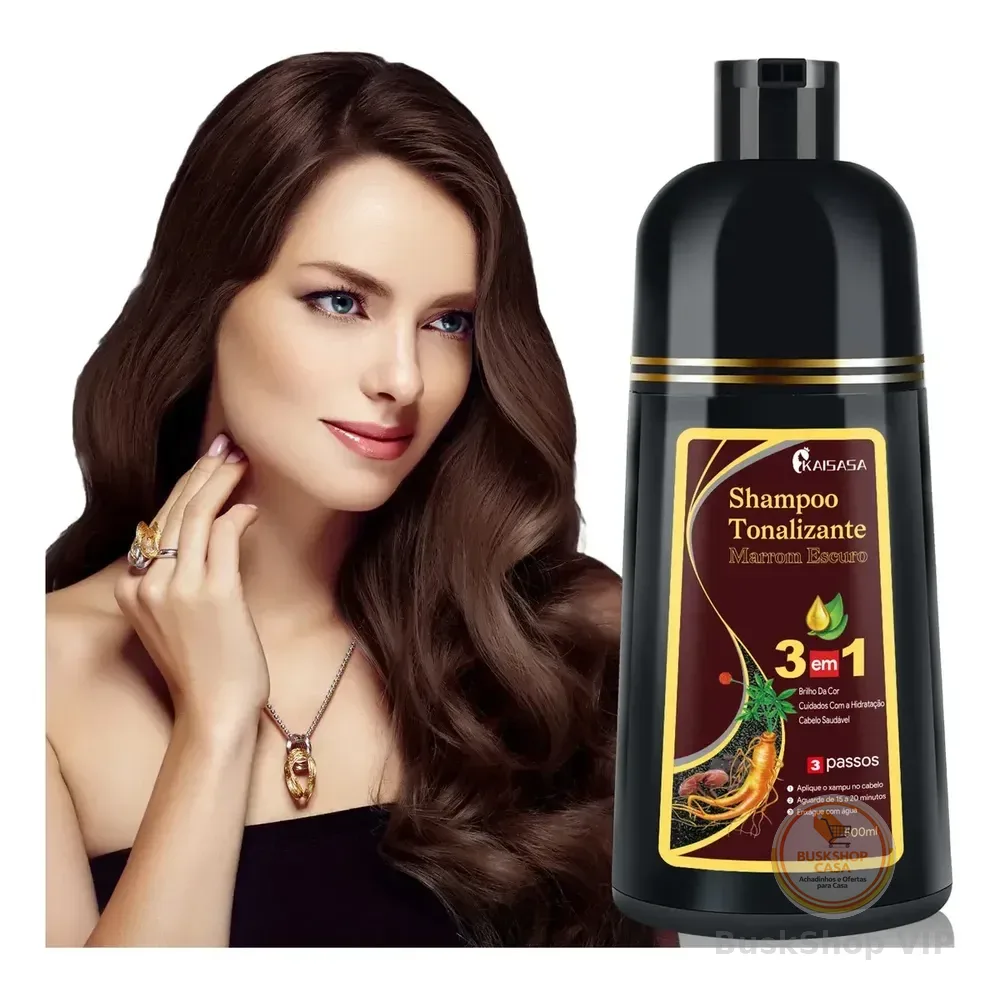 Kaisasa Shampoo Tonalizante Para Cobrir Cabelo Cinzentoshampoo Naturalshampoo Para Cabelo Grisalhoblack Hair Shampooshampoo Cabelos Grisalhosmarrom Escuro