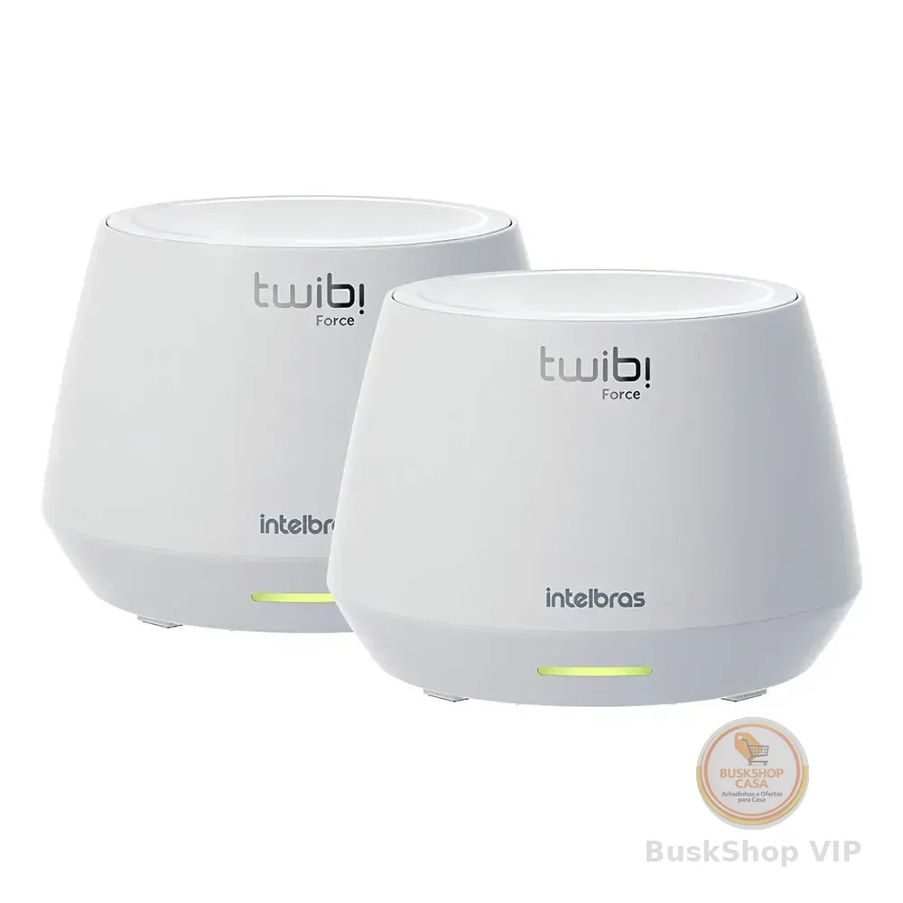 Conjunto Roteador Mesh Wifi 6 Intelbras Twibi Force Ax 2 Uni Branco