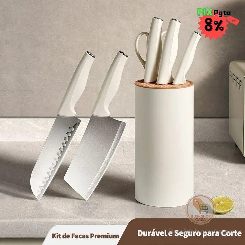 Conjunto de facas de aço inoxidável 5 peças Tesouras profissionais para cozinhas profissionais