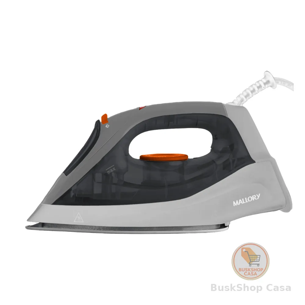 Ferro Seco e Vapor Mallory Jupiter Maxx 1200W Reservatório 260ml Cinza