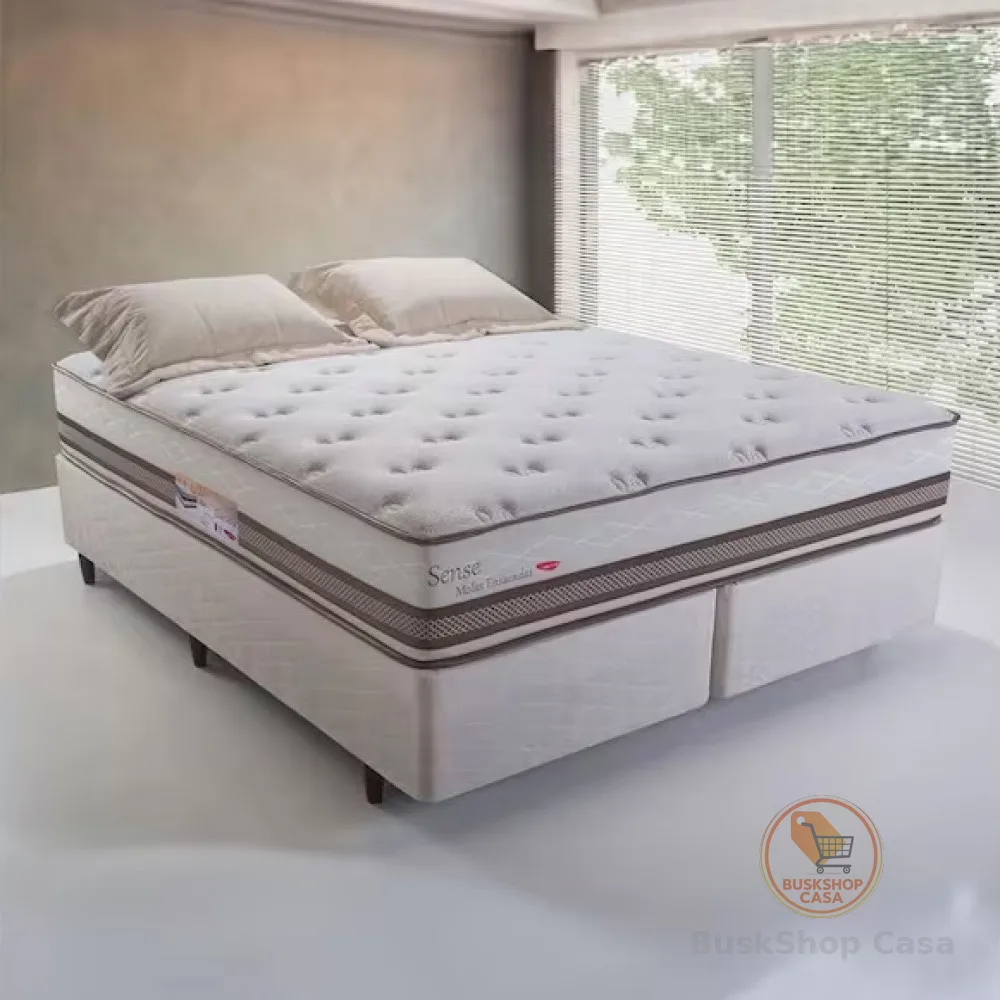 Cama Box Queen Size Herval Sense Com Molas Ensacadas 60x158x198 cm
