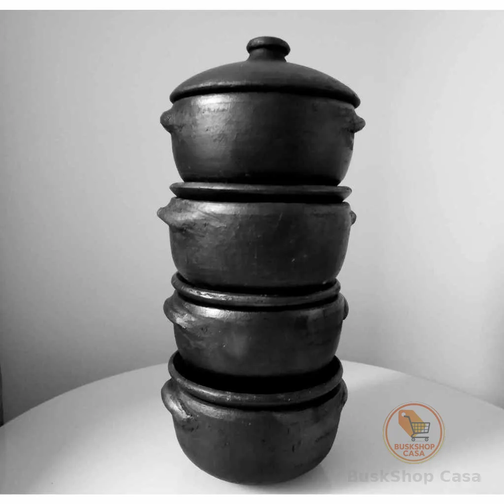 PROMOÇÃO - 04 Panela de Barro Capixaba 1000ml - Moqueca/Arroz/Pirão/Vinagrete