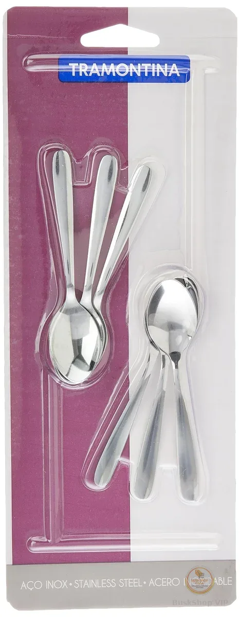 Conjunto de colheres para café Tramontina Havai aço inox 6 peças