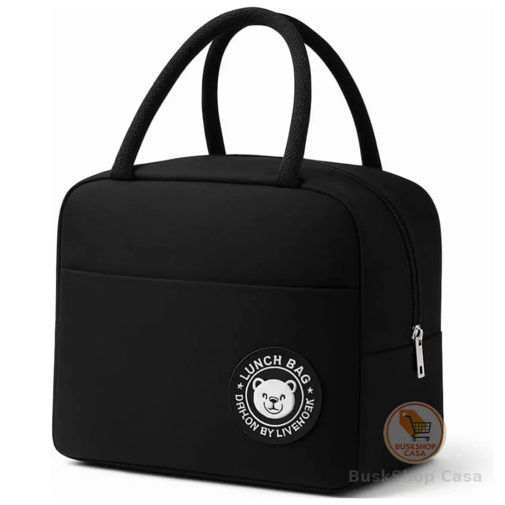 Lancheira Térmica Fitness Premium Reutilizável à Prova de Vazamentos – Bolsa para Marmita, Academia e Trabalho, Isolamento Térmico, Portátil e Lavável