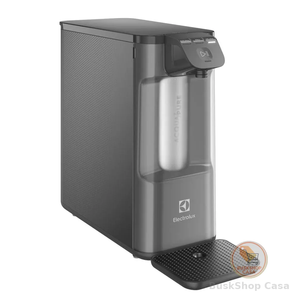 Electrolux Purificador de Água Gelada Fria e Natural Elétrico Compacto Eletronico placa Filtro refil 6 meses ou 3000l Painel Touch Bivolt grafite PE12G