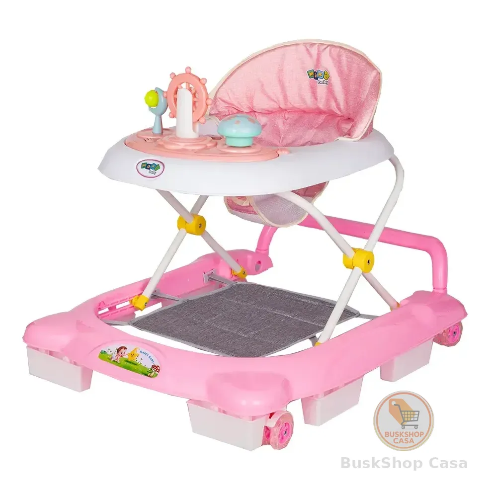 Andador Infantil Musical Para Bebê Maxi Baby La Bamba Cor Rosa