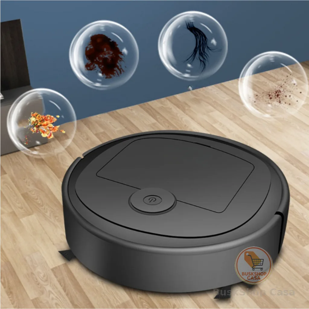 Mini Aspirador De Pó Robô Automático Inteligente Doméstico E Recarregável