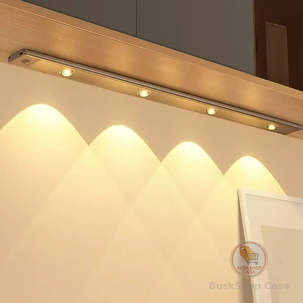 Luminária Barra Led Sensor Movimento Recarregável Armário Branco
