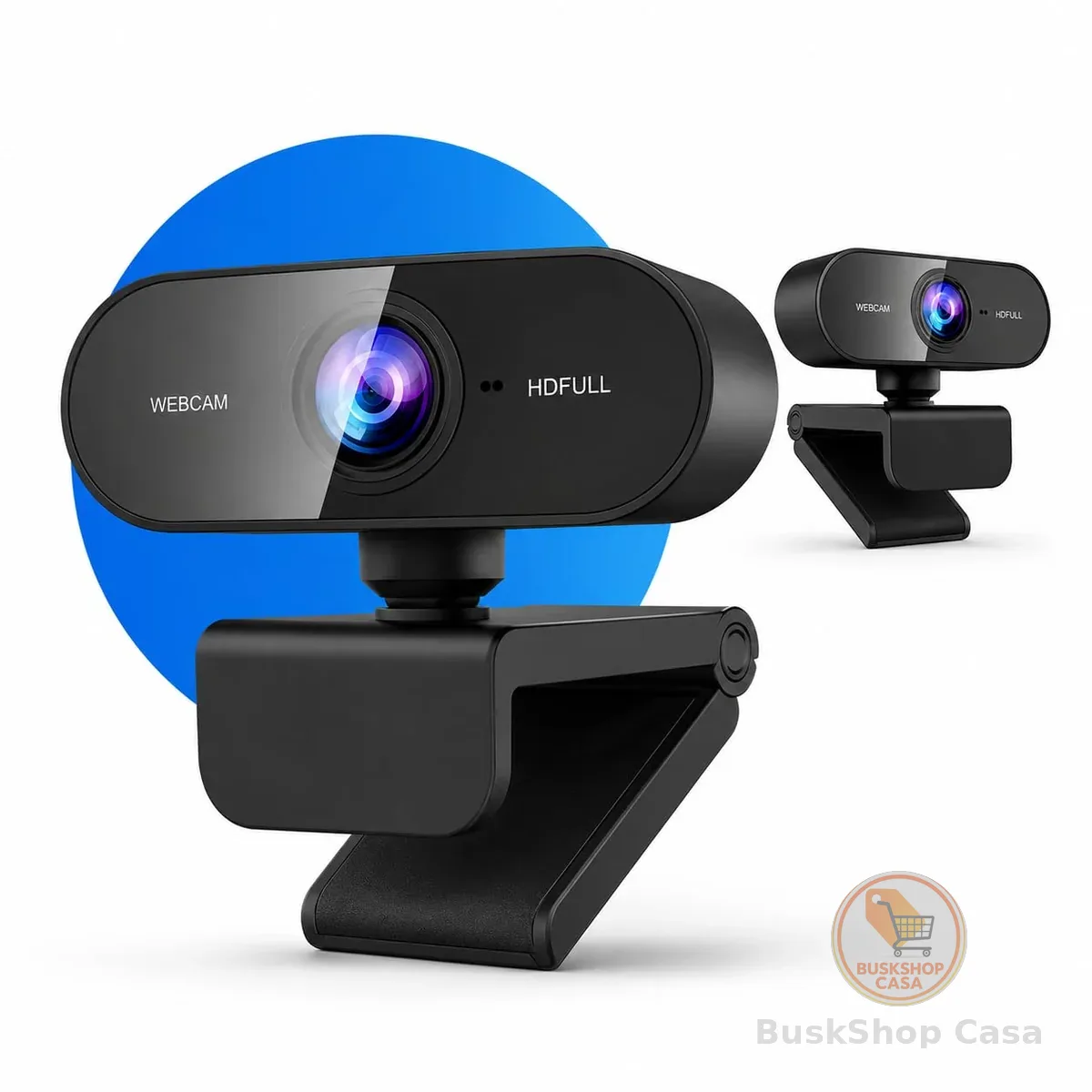 Webcam Full HD 1080p com Microfone Integrado | Foco Automático Inteligente | USB Plug & Play | Câmera para PC e Notebook | Ideal para Home Office, Aulas Online, Streaming e Videoconferência Premium