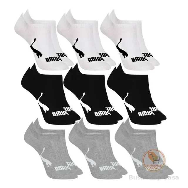 Kit 9 Pares Meias Invisível Puma Sapatilha Soquete Original