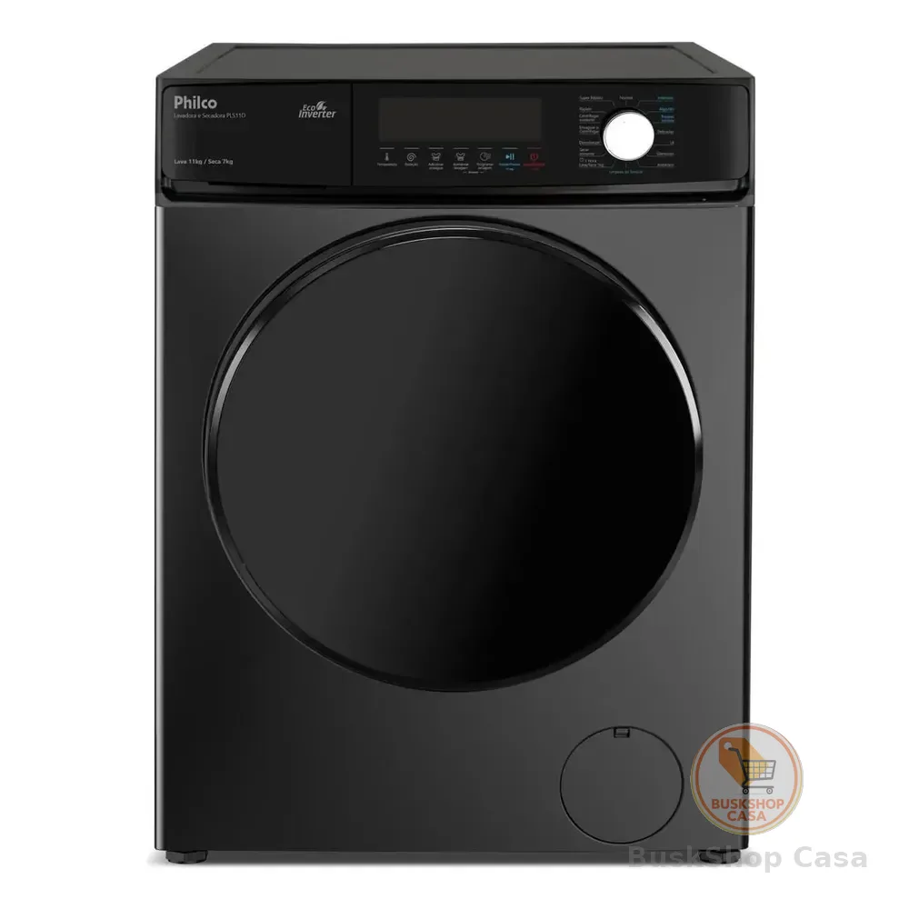 Lava E Seca 11kg Philco Interver Plus 16 Programas Pls11d 127v Preto