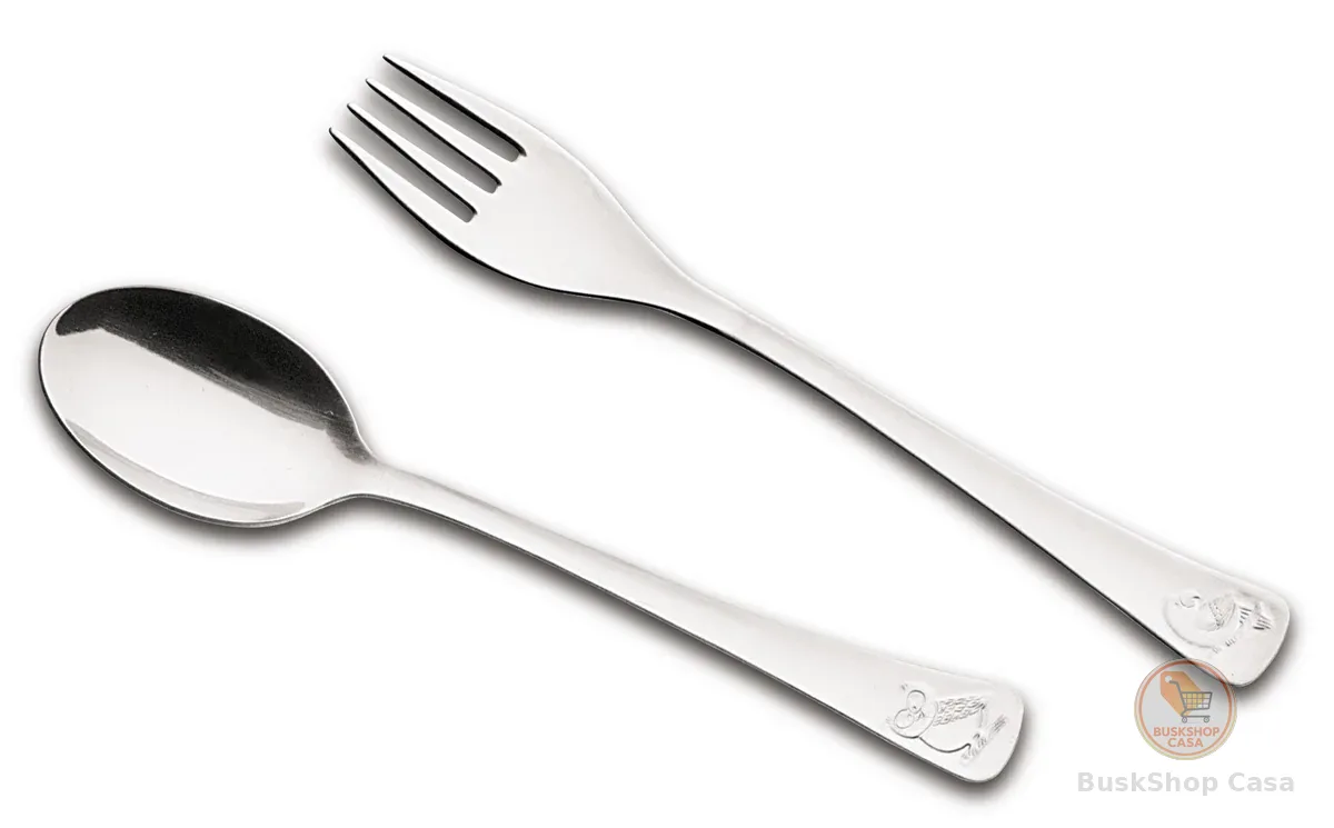 Tramontina 66970030 Jogo de Talheres Infantil Aço Inox com 2 Peças, Prata