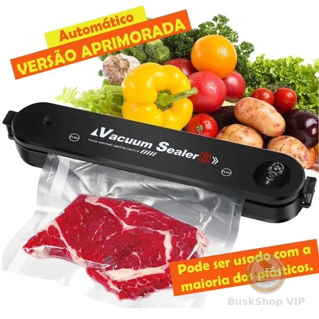 Seladora a vacuo de Alimentos Doméstica Bivolt Hermética Vacuum Sealer