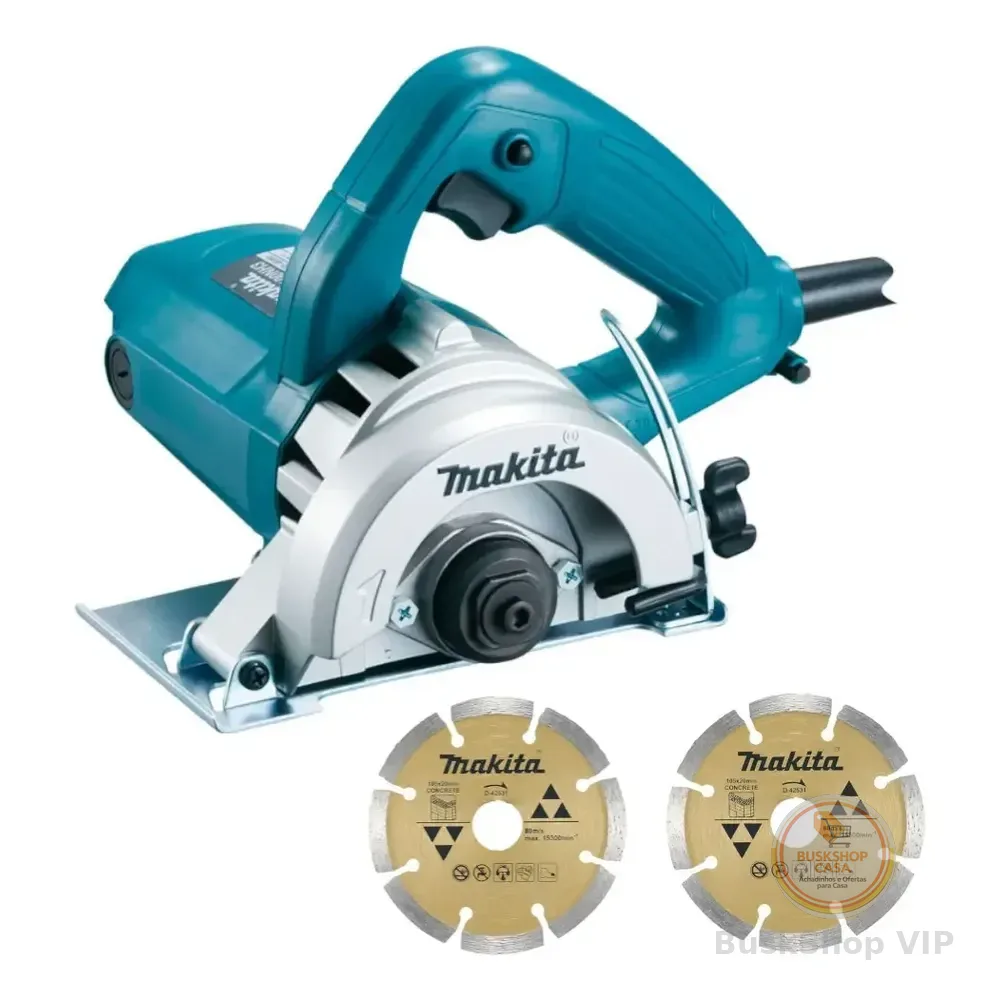 Serra Makita 4100nh3zx Mármore Com 2 Discos Diámetro 110mm 1300w 220v