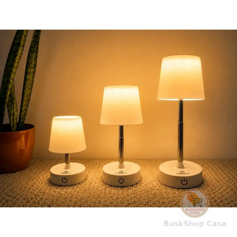 Abajur De Mesa Recarregável Touch Sem Fio | Luz Amarela Branco 127/220v