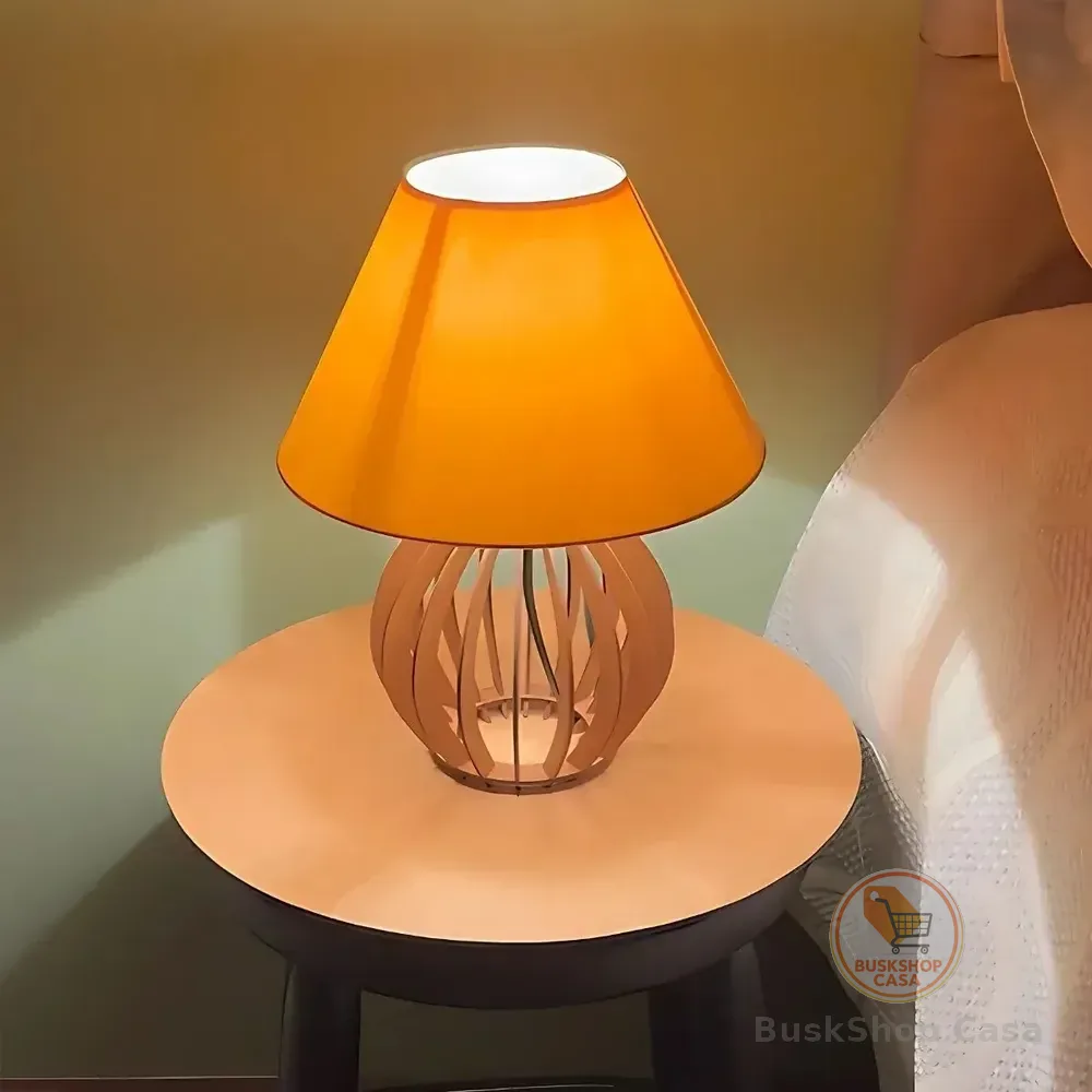 Abajur De Mesa Luminária Luz Quarto Cabeceira Sala Decoração Marrom Bege Bivolt 110v/220v