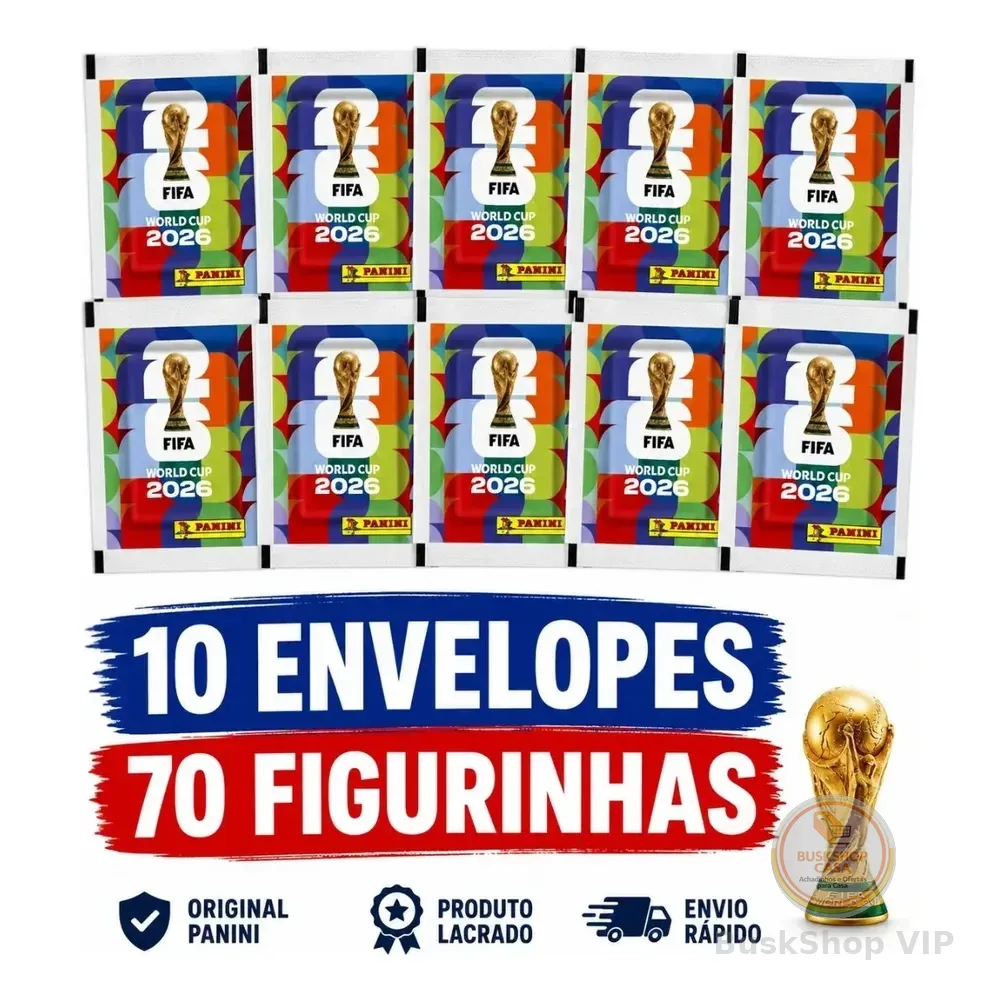 Figurinhas Copa 2026 Panini Kit 70 Unidades Lacradas Copa Do Mundo 2026