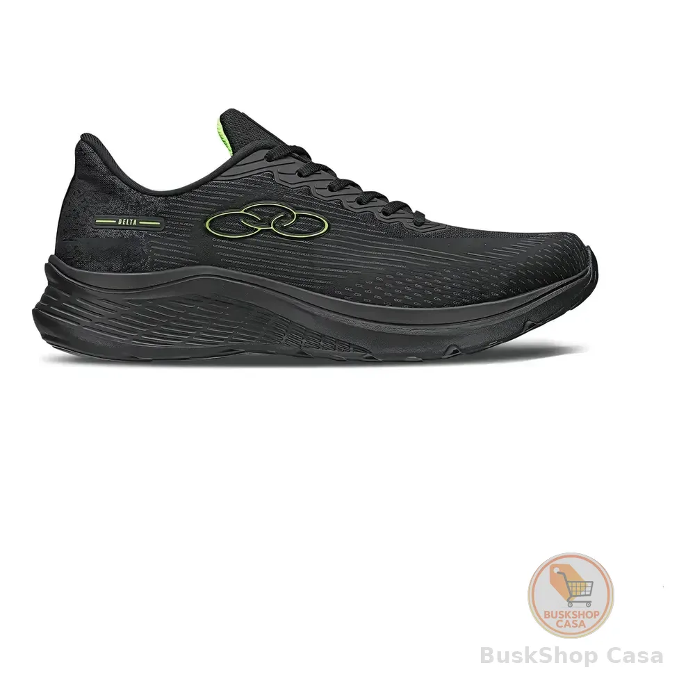 Tênis Esportivo Masculino Delta Olympikus Liso Preto 44 Br