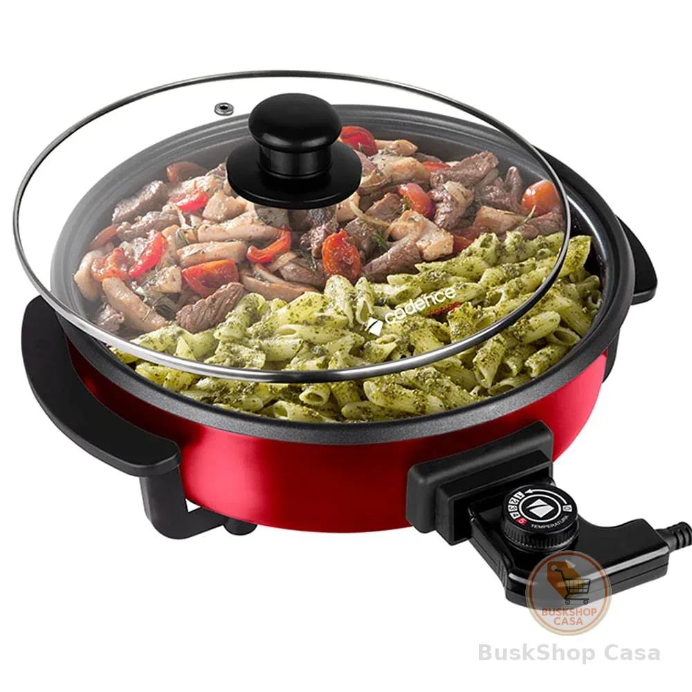 Panela Elétrica Multifuncional Vermelho, 110v, Cadence