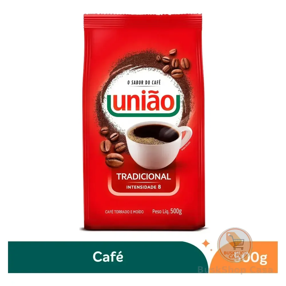 Café Torrado E Moido Tradicional Pouch 500g Intensidade 8 União Pacote