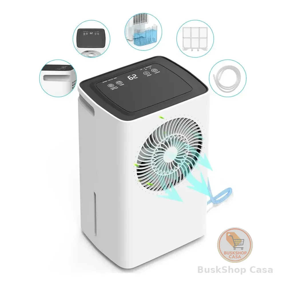 Desumidificador Compressor Gcz 6 Litros Para 120m² Silencioso E Com Timer Branco 220v