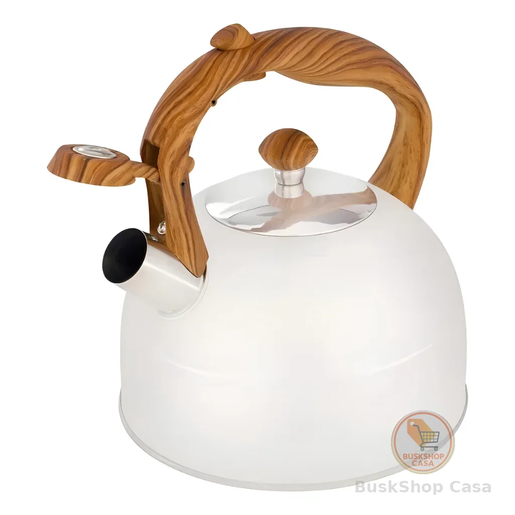 Chaleira Mor Wood 7715 2,5l Com Apito Cor Bege
