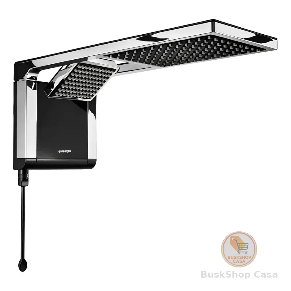 Chuveiro Eletrônico Lorenzetti Acqua Dua Ultra Preto/Cromado Parede 7800W 220V