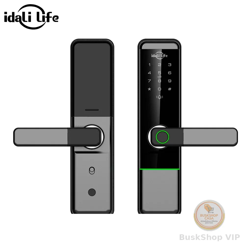 Fechadura Digital Inteligente com Impressão Digital com Tag Wifi Moderna Bloqueio de impressões digitais  IDALI LIFE