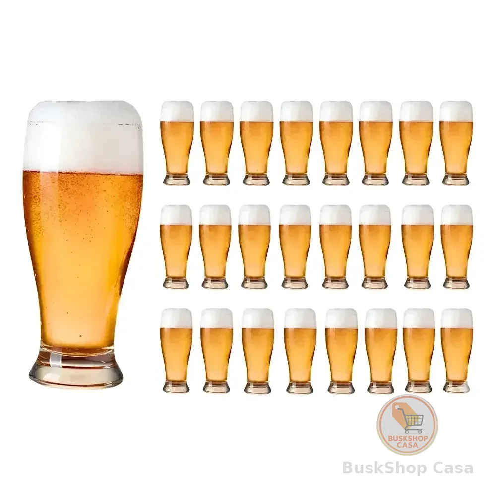 Jogo 24 Copo Chopp Tulipa Vidro Transparente 325ml Liso