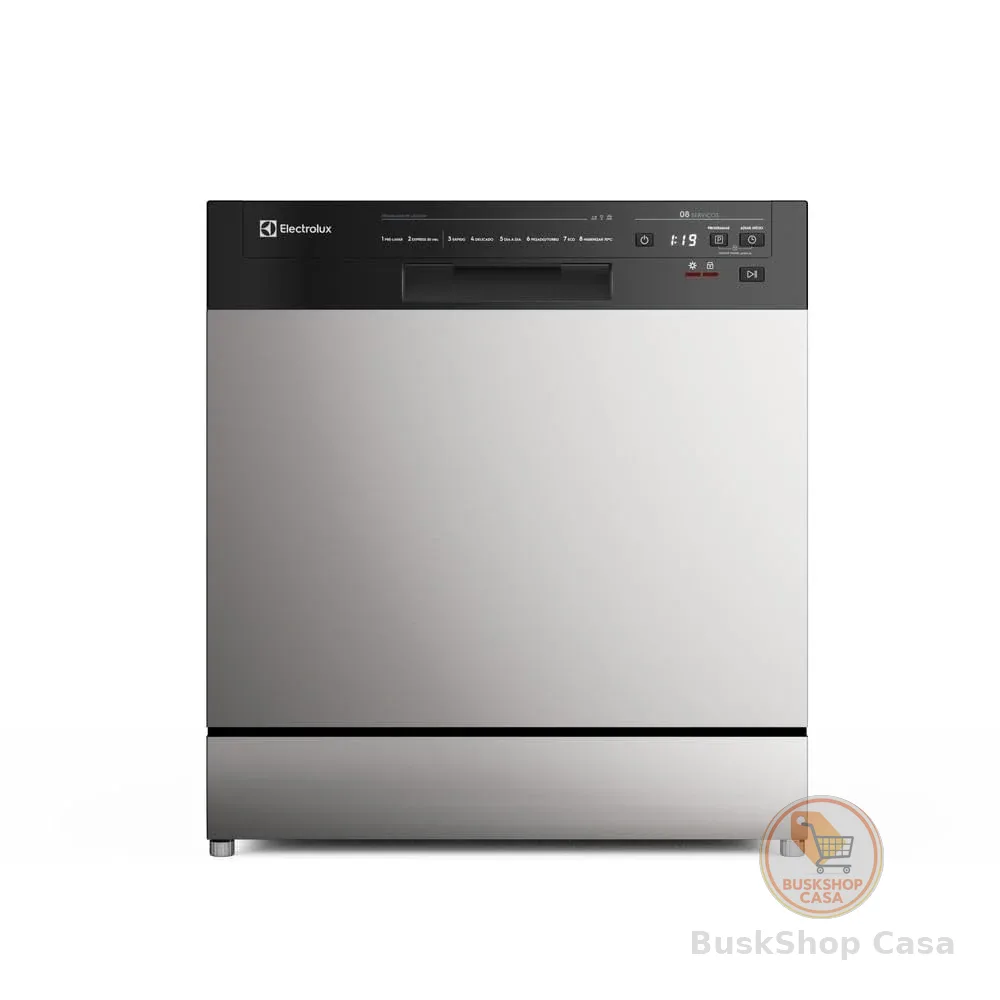 Lava-Louças Electrolux 8 Serviços Inox com Programa Lava e Seca 50min 127v LS08E