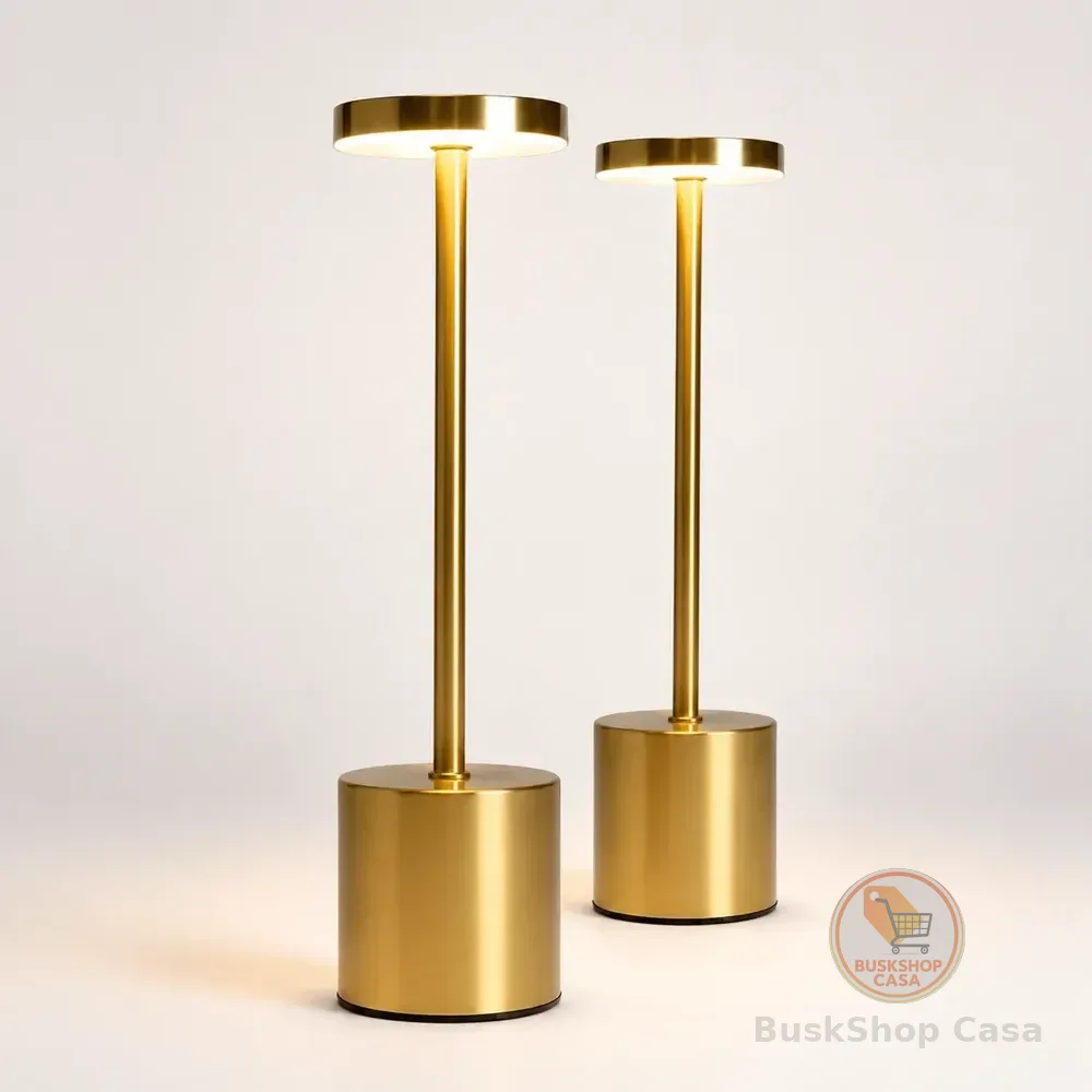 Kit 2 Luminária Mesa Abajur Led Sem Fio 3 Modos De Luz Nf