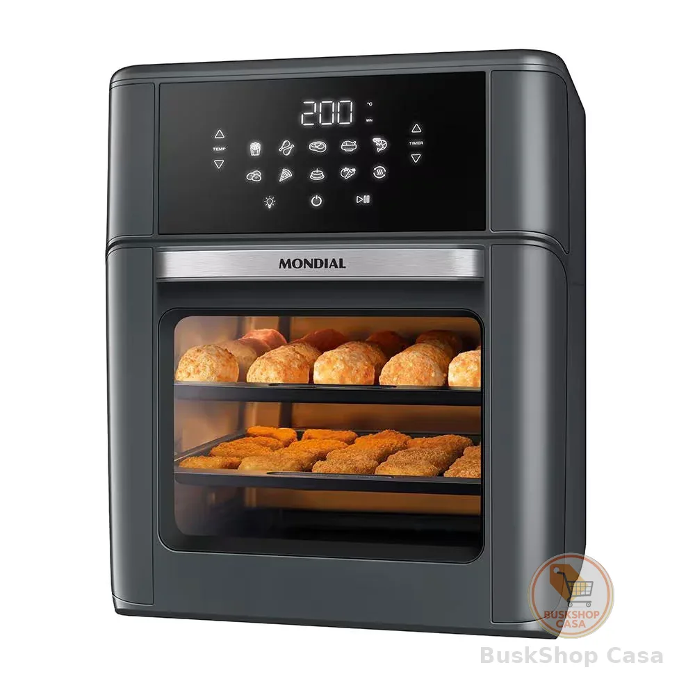 🧡 Fritadeira Air Fryer Oven AFON-12L-FG 12L Digital  2000W Mondial