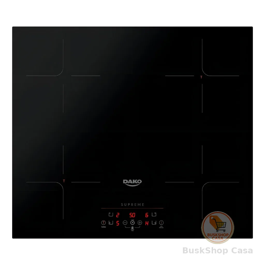 🧡 Cooktop De Indução 4 Bocas Dako Supreme Preto 220v