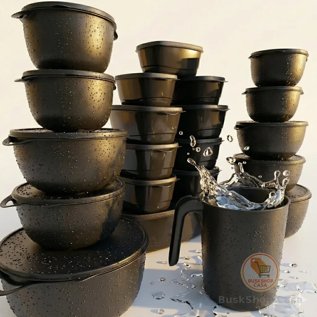 🧡 Jogo de Mantimentos 21 Peças Conjunto de Potes Herméticos e Bowls Reforçados para Cozinha