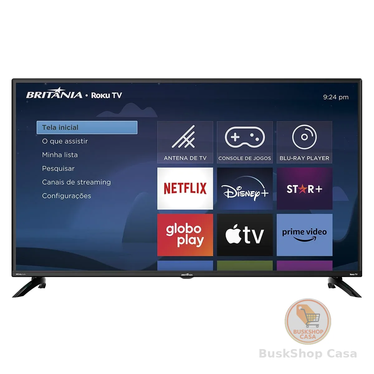 Smart TV 42” Britânia Roku TV Dolby Audio BTV42G6FR2CP